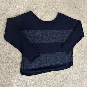 Banana Republic XL Metallic Stripe Sweater